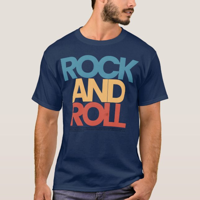 Rock and Roll Vintage funny T-Shirt (Front)