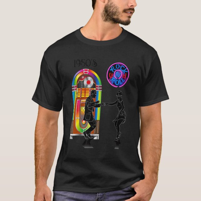 Rock And Roll Vintage Jukebox 1 T-Shirt (Front)