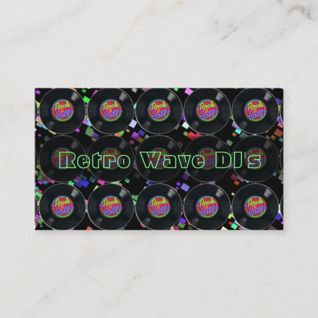 Rock And Roll Vinyl Business Card 3 (Front)