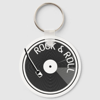 Rock And Roll Vinyl Record Key Ring