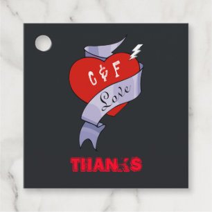 Rock and Roll Wedding  Favour Tags