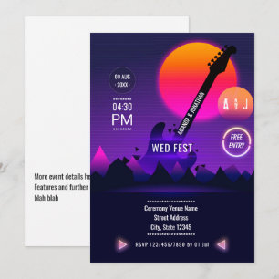 Rock and Roll Wedding Invitation