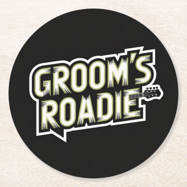 Rock and Roll Wedding Party Coasters (Front)