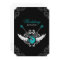 Rock and Roll Wedding Teal Black invitation