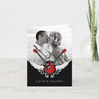 Rock and Roll Wedding Thank You Card
