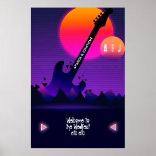Rock and Roll Wedding Welcome Poster