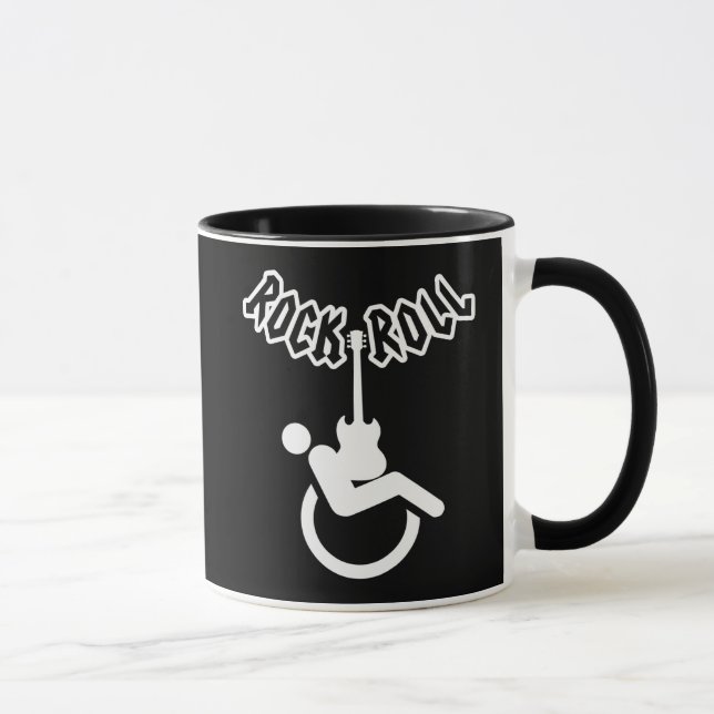Rock and Roll Wheelchair User Disability Awareness Mug (Right)