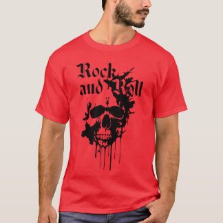 rock and roll with and white ink funny T-Shirt