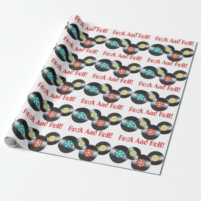 Rock and Roll Wrapping Paper Zazzle.co.uk