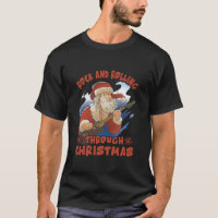 Rock And Rolling Through Christmas Funny Guitar Sa