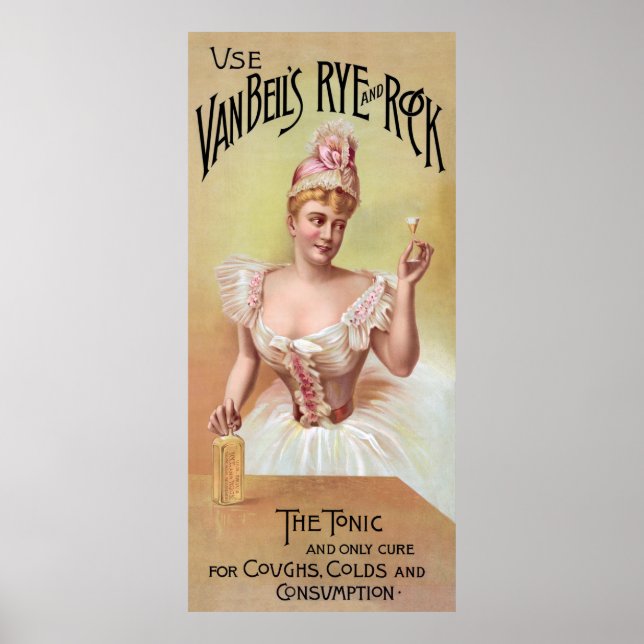 ROCK and RYE TONIC PATENT MEDICINE 1888 Poster (Front)