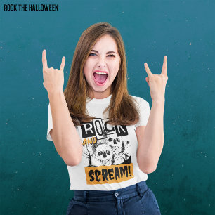Rock and scream funny halloween T-Shirt