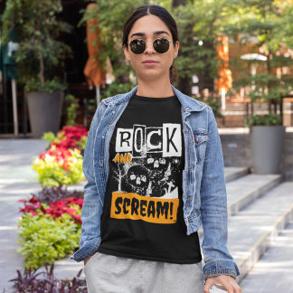 Rock and scream funny halloween T-Shirt