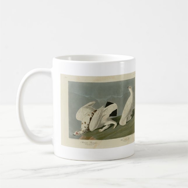 Rock and White-tailed Ptarmigan - Audubon's Birds Coffee Mug (Left)