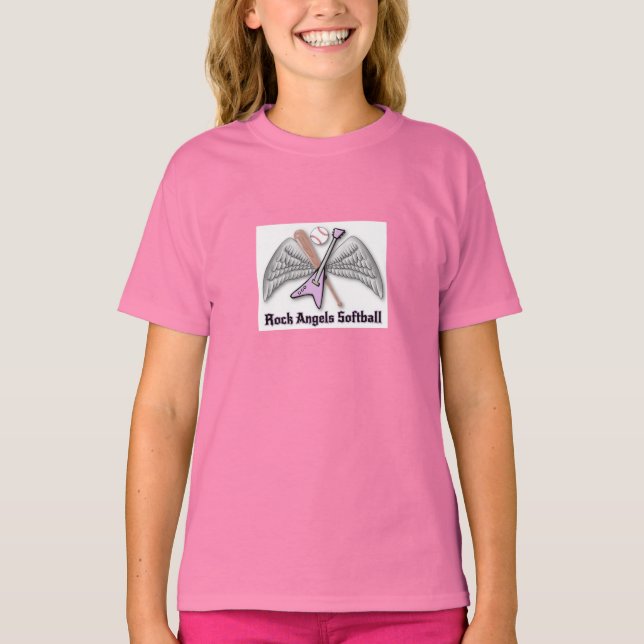 Rock Angels Softball T-Shirt (Front)