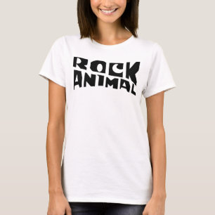 rock animal typography logo design T-Shirt