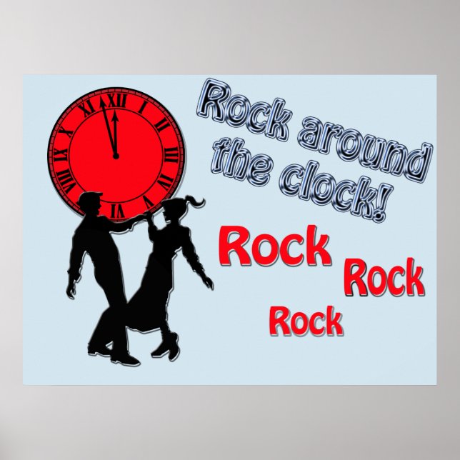 Rock Around the Clock Golden Oldies Song Titles Poster (Front)