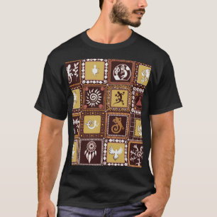 Rock Art Imitation: Vintage Pattern. T-Shirt