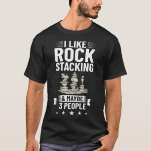 Rock Balancing Stone Stacking Game Art Balancer Pu T-Shirt