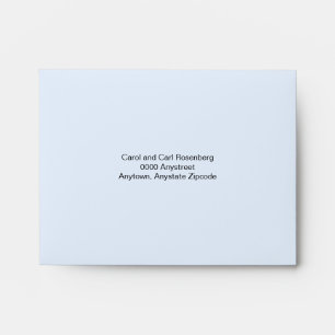 Rock Band Bar Mitzvah Reply Card Envelope in Blue