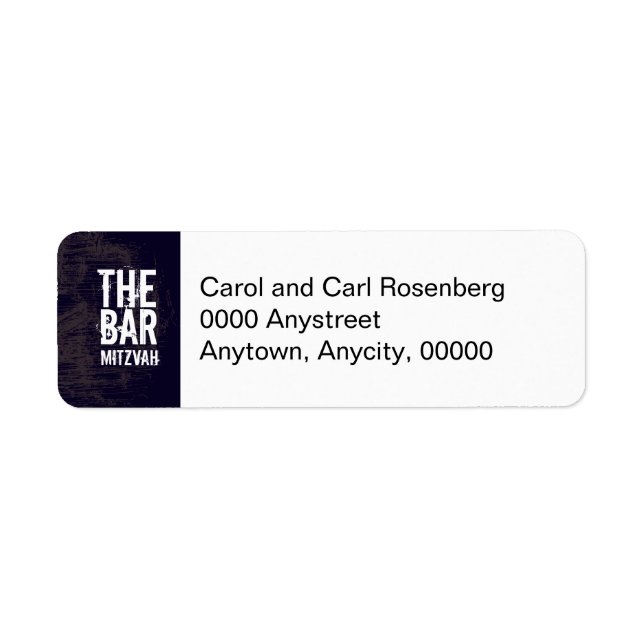Rock Band Bar Mitzvah Return Address (Front)