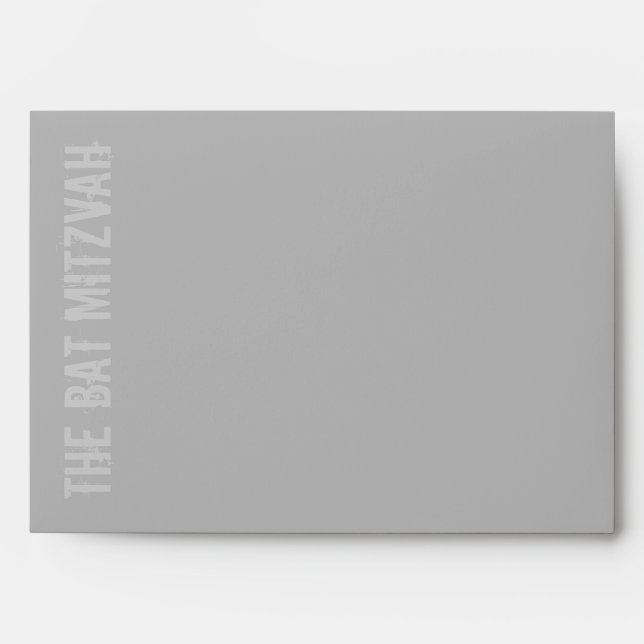 Rock Band Bat Mitzvah Invitation Envelope (Front)