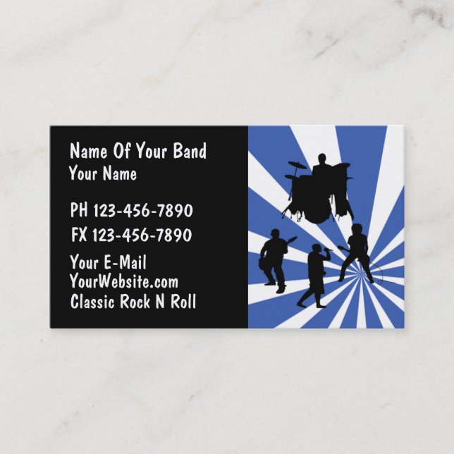 Rock Band Business Card (Front)