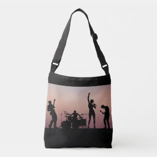Rock Band Crossbody Tote Bag All-Over Print Style