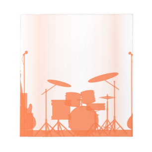 Rock Band Equipment On Stage Notepad