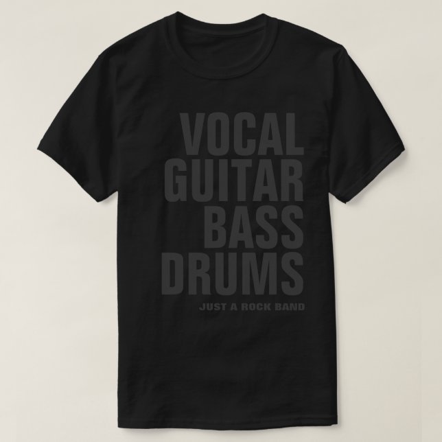 Rock Band Formation Black T-Shirt (Design Front)