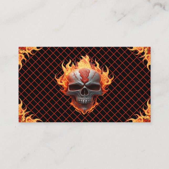 Rock Band Heavy Metal Musician Guitarist Music Business Card (Front)