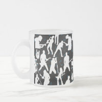 Rock Band Silhouette Pattern.w Black BG