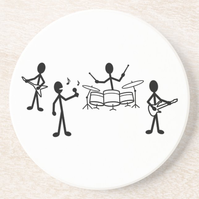 Rock Band Stick Figure Coaster (Front)