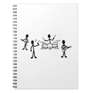 Rock Band Stick Figure Notebook
