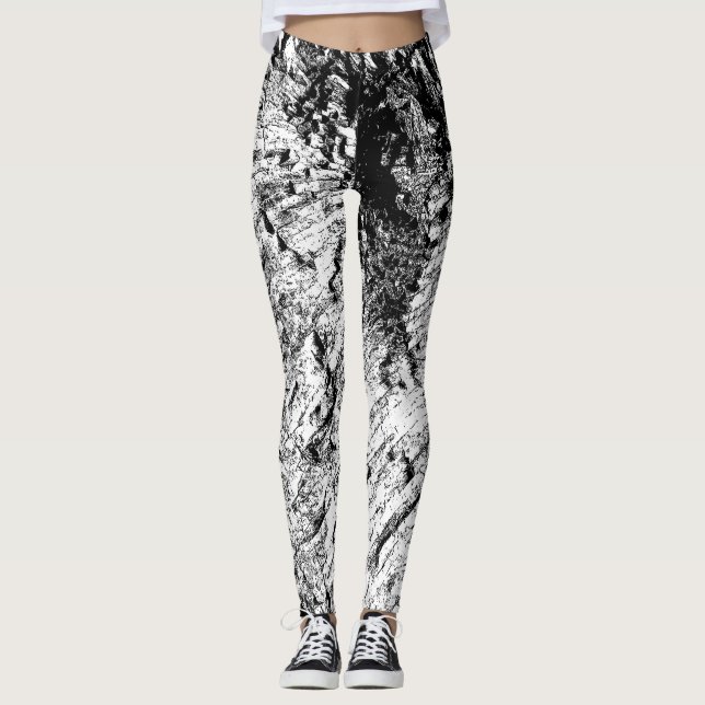 Rock Black and White Leggings (Front)
