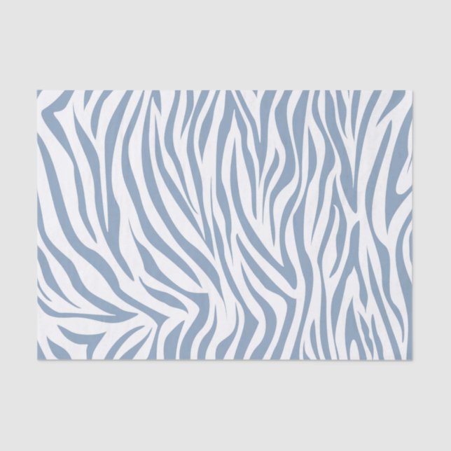 Rock Blue Safari Zebra Tissue Paper (Front)