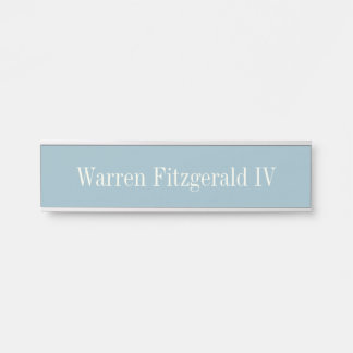 Rock Blue Slightly Textured Hanging Wall Nameplate