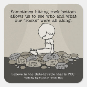 Rock Bottom Square Sticker