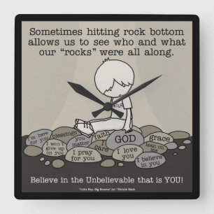 Rock Bottom Square Wall Clock