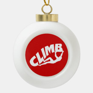 Rock Bouldering Ceramic Ball Christmas Ornament
