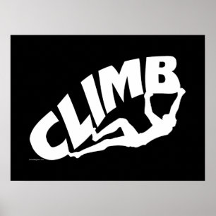 Rock Bouldering Climbing Poster