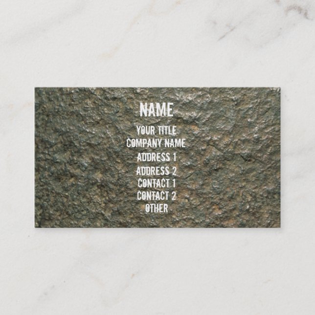Rock Business Card (Front)
