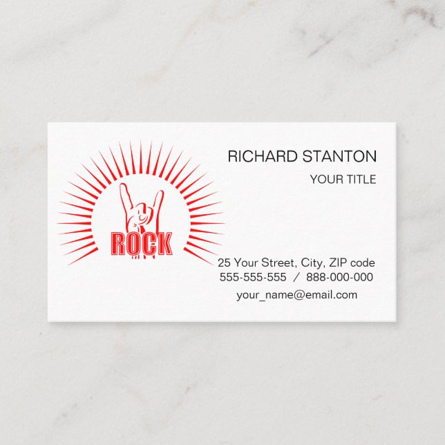 Rock Business Card (Front)