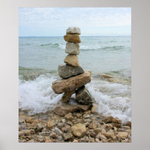 Rock Cairn (Pillar) - Mackinac Island, Michigan Poster