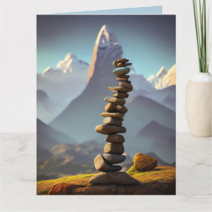 ROCK CALM STONES ART BIRTHDAY Greeting Card