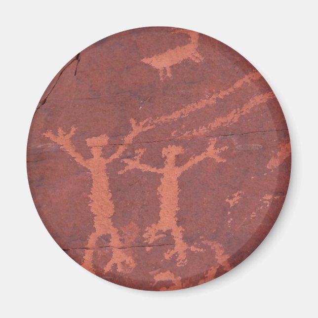 Rock Carvings In Valley Of Fire State Park Magnet (Front)