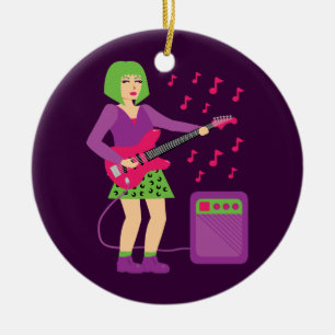 Rock Chick Ceramic Tree Decoration