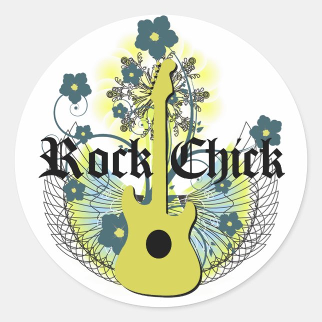 Rock Chick Classic Round Sticker (Front)