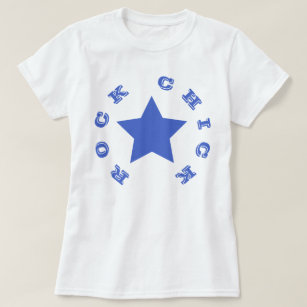 ROCK CHICK   Navy Blue Star Women's Basic T-Shirt