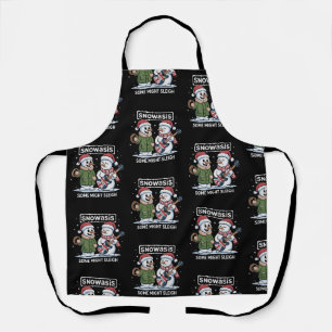 Rock Christmas SNOWASIS Some Might Sleigh Snowman Apron